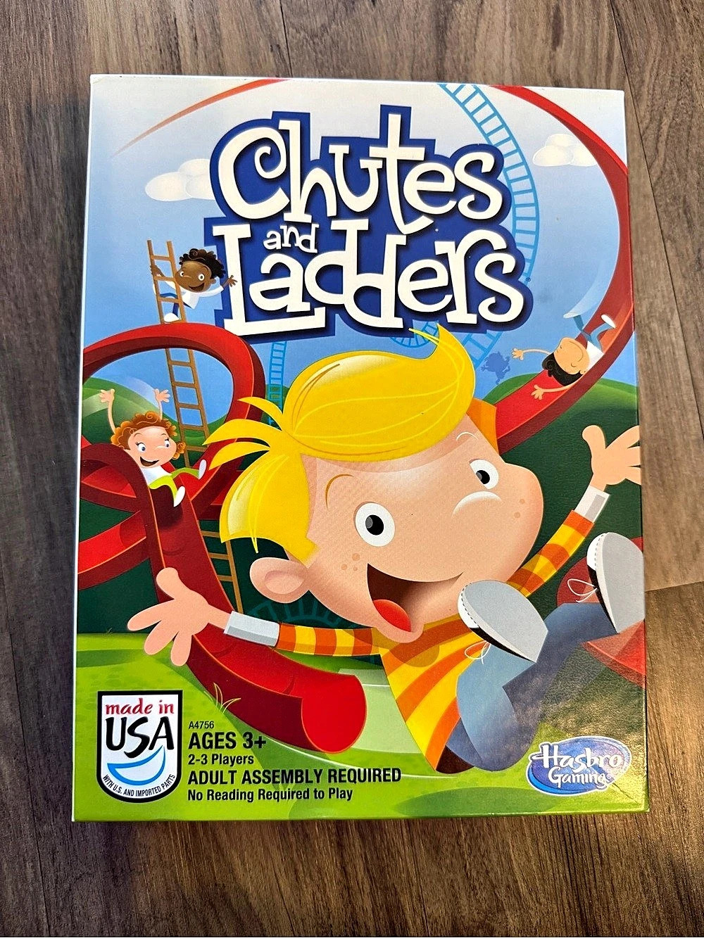 Hasbro Gaming Chutes and Ladders Board Game Green & Blue